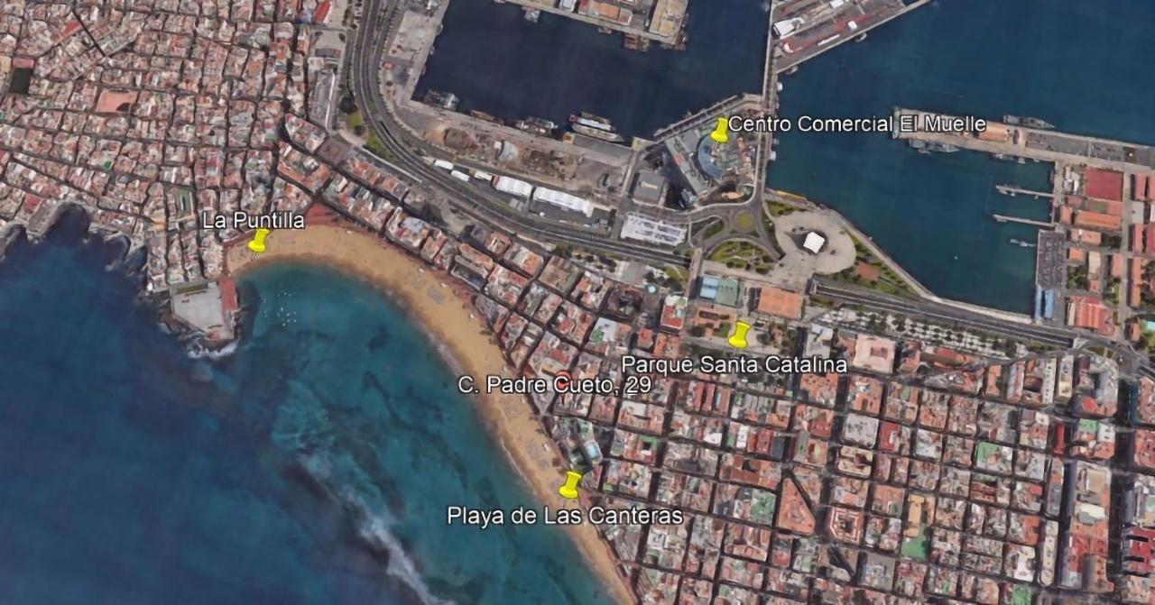 Flatguest Blue Sea - Canteras Beach - Balcony لاس بالماس دي غران كاناريا المظهر الخارجي الصورة